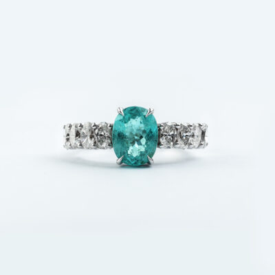Anel Azure Turmalina Paraiba