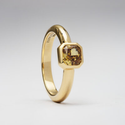 Alternative view of Anel Diamante Fancy Yellow