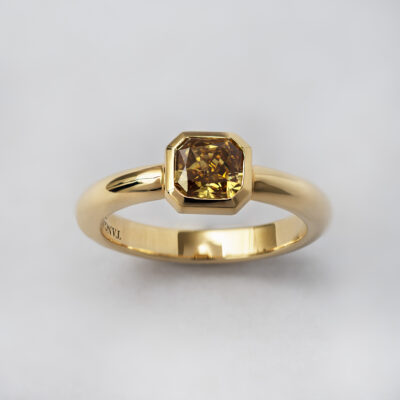 Anel Diamante Fancy Yellow