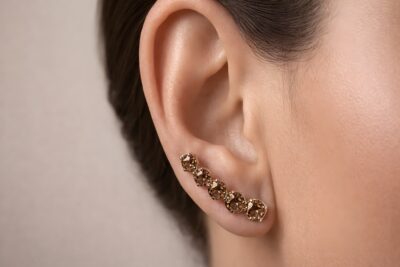 Alternative view of Earcuff Diamante Chocolate