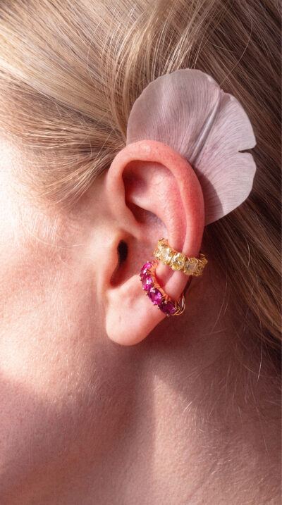 Alternative view of Piercing de Turmalina Rosa
